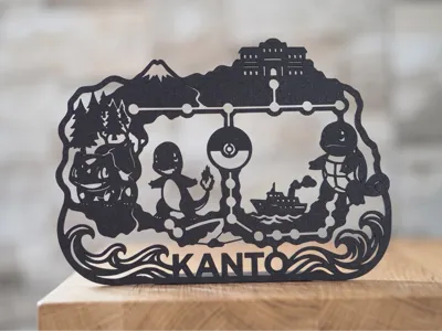 011 Kanto - Starter Pokemon Silhouette Stand