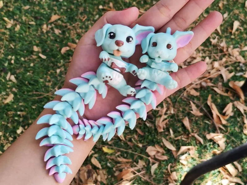 Cute Puppy Flexi Articulated Toy keychain
