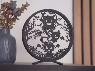023 Evolution Gengar Haunter Gastly Silhouette