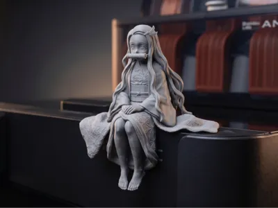 034 Seated Nezuko Kamado Demon Slayer Monitor buddy