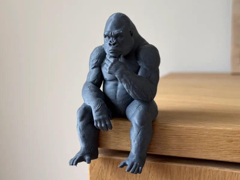 038 Thinking Gorilla Sitting Figure Funny Shelf Buddy
