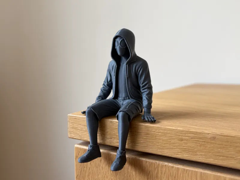 Miles Morales Hoodie Sitting Shelf Spider-Verse