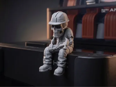 048 Hammering to the Bone - Desktop Ledge Sitter
