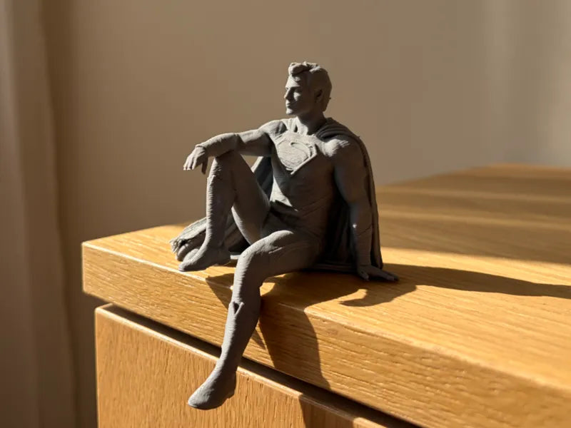056 Man of Steel Sitting on Ledge Superman DC Figure