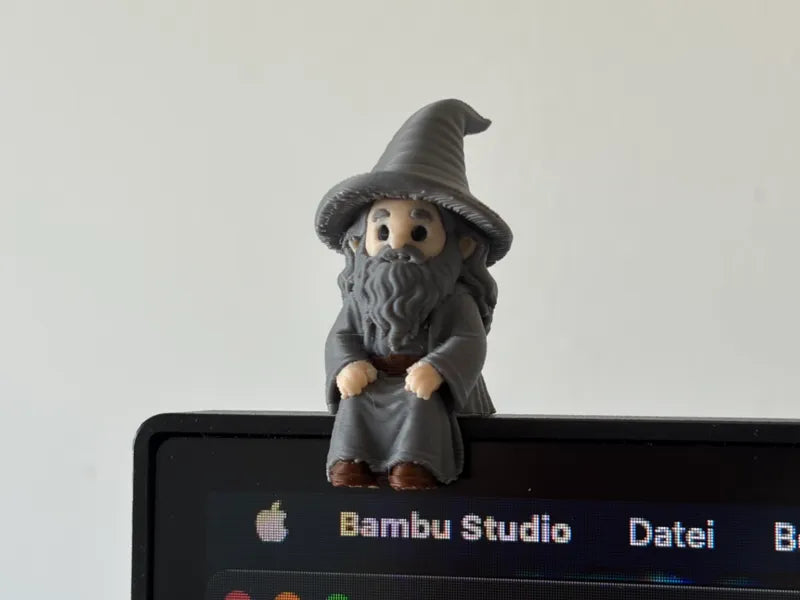 059 Ledge Mini Gandalf Sitting on Monitor or Shelf