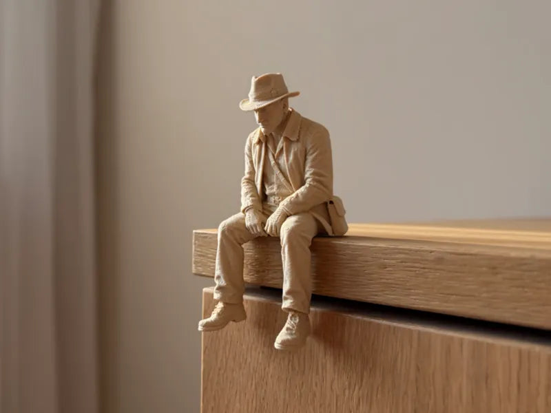 073 Indiana Jones Sitting on Ledge Shelf Figure
