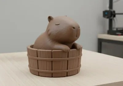 Cute Capybara Onsen Bath - Relaxing Spa Figure