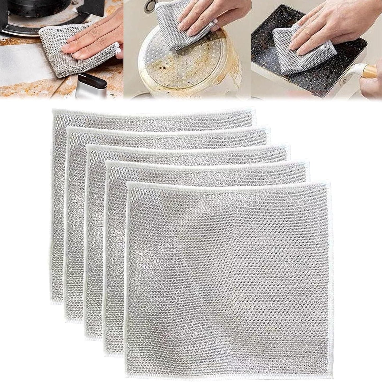 UltraClean Non-Scratch Wire Dishcloths (Pack of 10 & 15)