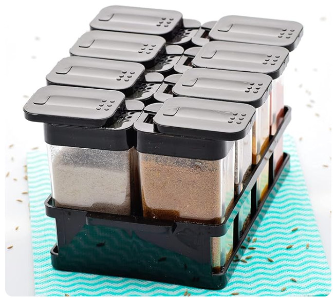 Air Tight Masala Storage Box (1 SET- 8 JARS)