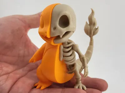 Charmander pokemon Skeleton action Figure