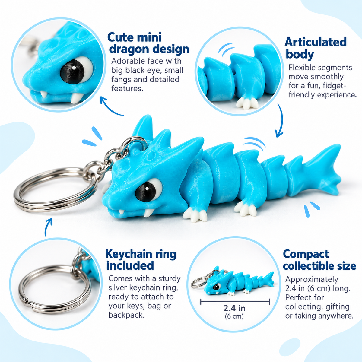 Neobite - Mini Articulated Dragon (+Keychain)