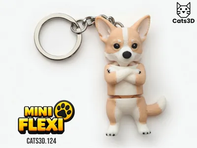 Corgi - WITH and WITHOUT Tail - Mini Flexi Dogs