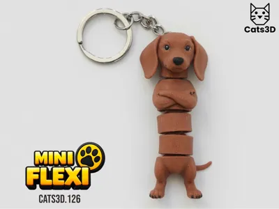 Dachshund Dog With or Without Tail - Mini Flexi