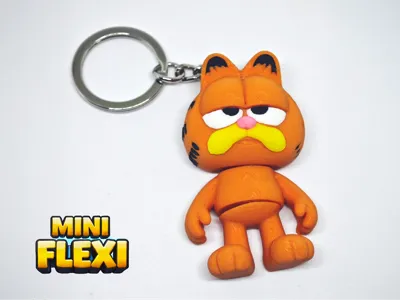 Garfield Mini Flexi Articulated Cartoon Keychain