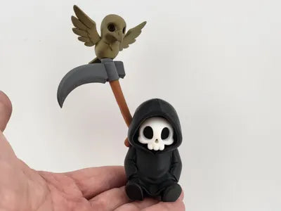 Grim Reaper with Owl Skeleton Action Figure