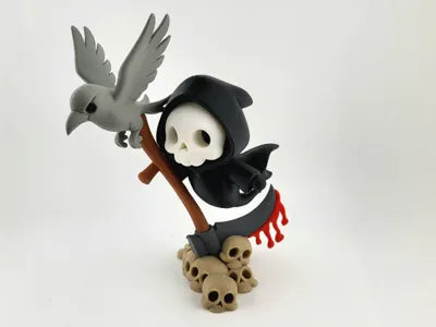 Grim Reaper with Raven and Skulls Halloween