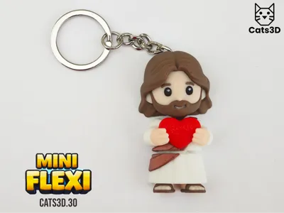 Jesus with Heart Mini Flexi Articulated Figure