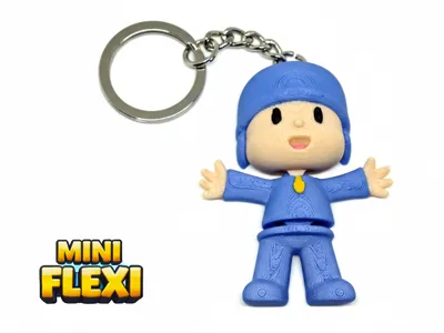 Pocoyo Mini Flexi Articulated Keychain Figure