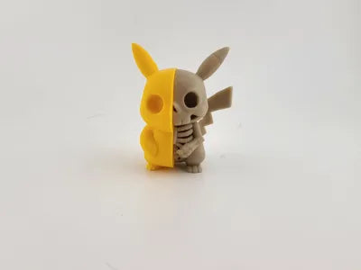 Skeleton Pikachu Stylized 3D Printed Figure mini