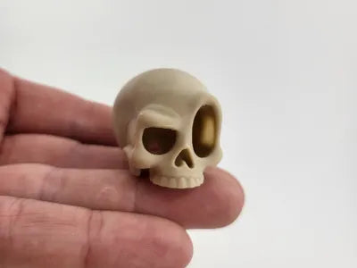 Skull Keychain 3D Printed Mini Skull Key Ring