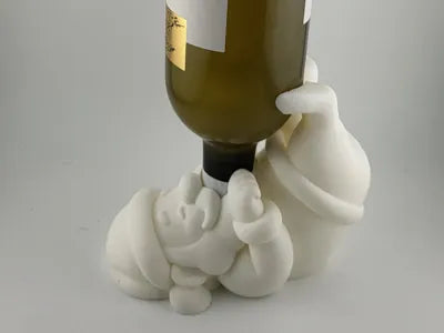 Wine Bottle Holder Santa White Christmas Decor