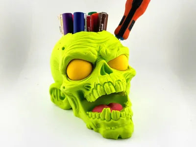 Zombie Skull Tool Pen Holder Desk Organizer Pens