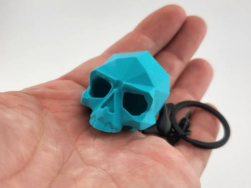 skull decor key low poly