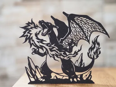 008 Dragons Flame Charizard SilhouetteStand