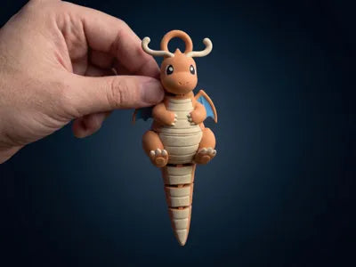 010 Flexible Dragonite Pokmon Fidget Keychain  Toy