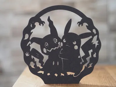 010 Pikachu  Mimikyu Spooky Friendship Silhouette