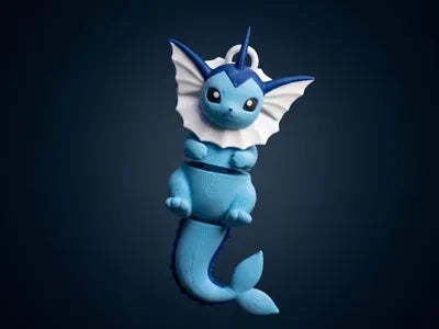 014 Articulated Vaporeon Fidget Toy Keychain