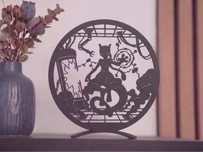 015 Mewtwos Awakening Lab Silhouette Diorama