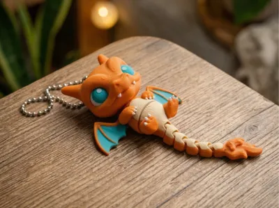 018 Articulated Chibi Charizard Keychain