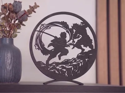 018 Demon Slayer Tanjiros Water Breathing Silhouette