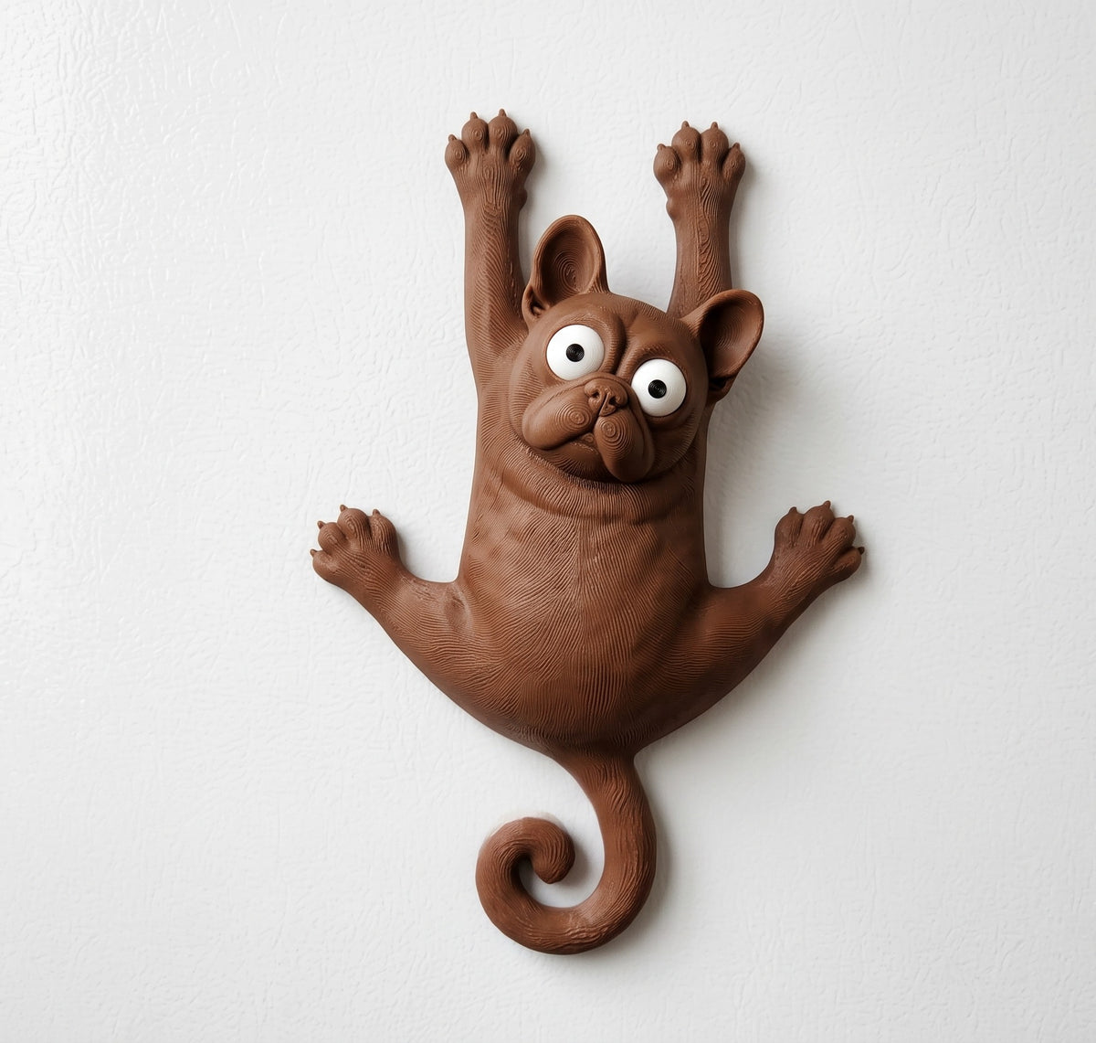 Paws Up, Eyes Wide! Shocked Fridge Pug