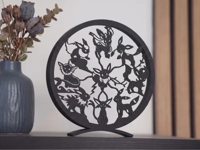 024 Eevee  Evolutions Silhouette Sculpture