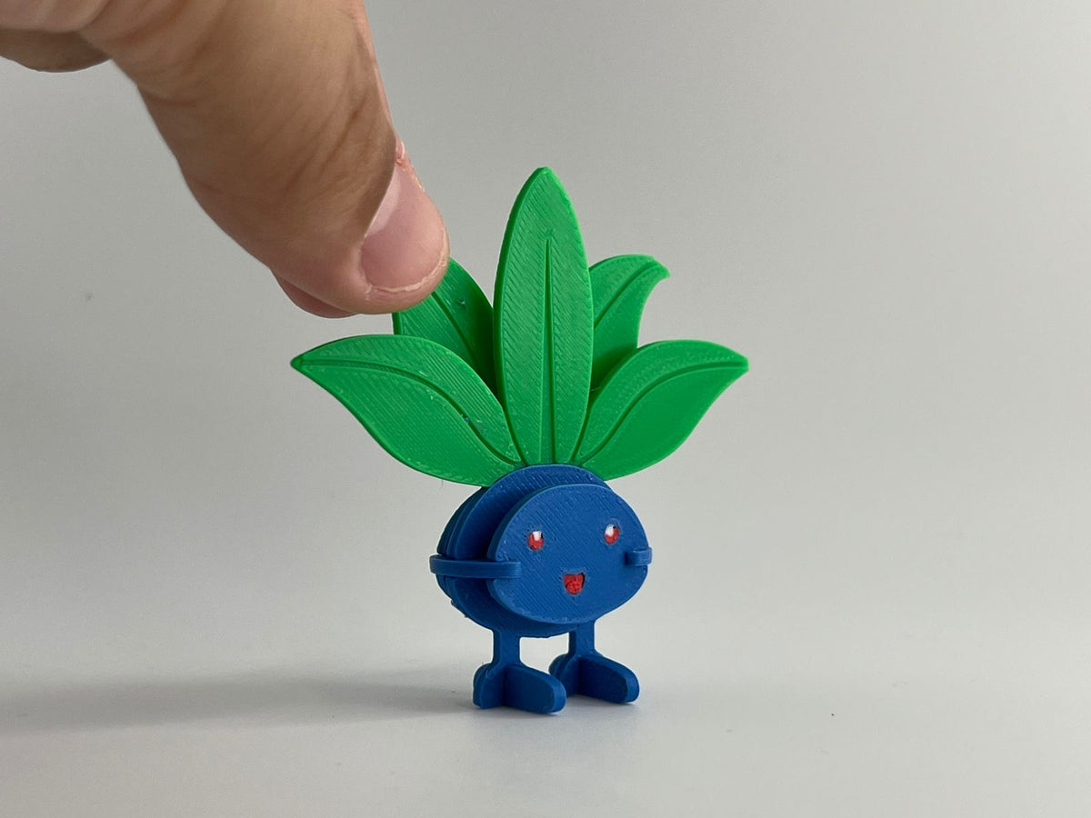 3D Printed Oddish DIY Puzzle Model Kit | Buildable Collectible Figure