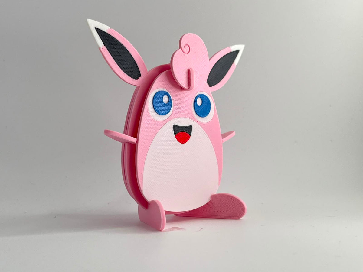 3D Printed Wigglytuff DIY Puzzle Model Kit | Buildable Collectible Figure