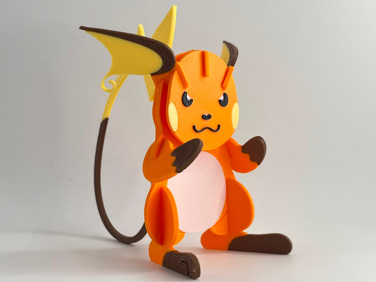 3D Printed Raichu DIY Puzzle Model Kit | Buildable Collectible Figure