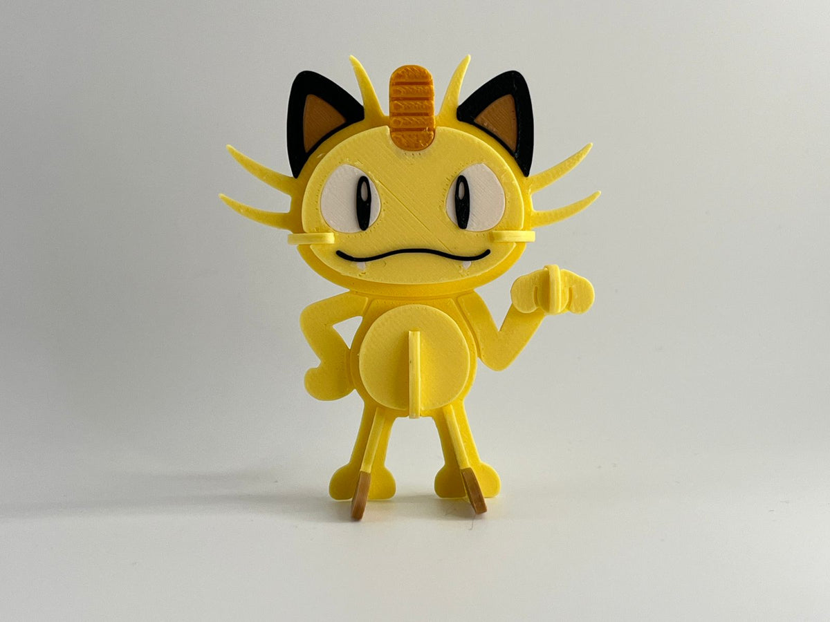 3D Printed Meowth DIY Puzzle Model Kit | Buildable Collectible Figure
