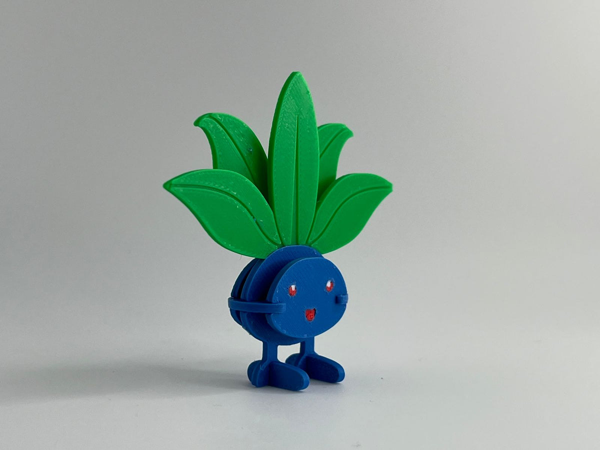 3D Printed Oddish DIY Puzzle Model Kit | Buildable Collectible Figure