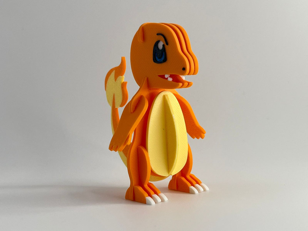 3D Printed Charmander DIY Puzzle Model Kit | Buildable Collectible Figure