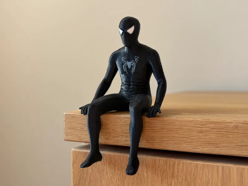 040 Spider-Man Black Suit Sitting Shelf Figure  Venom