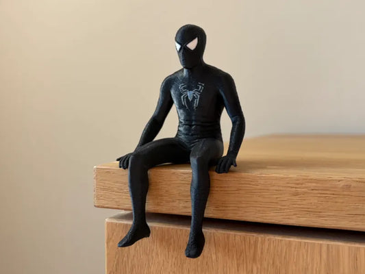040 Spider-Man Black Suit Sitting Shelf Figure  Venom