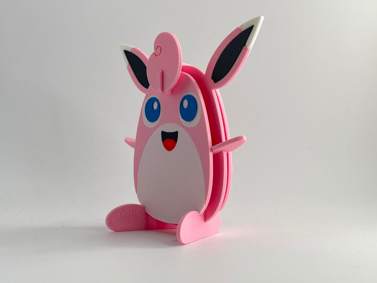 3D Printed Wigglytuff DIY Puzzle Model Kit | Buildable Collectible Figure