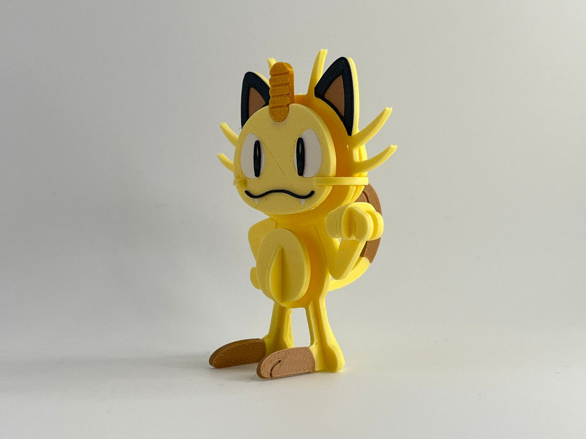 3D Printed Meowth DIY Puzzle Model Kit | Buildable Collectible Figure
