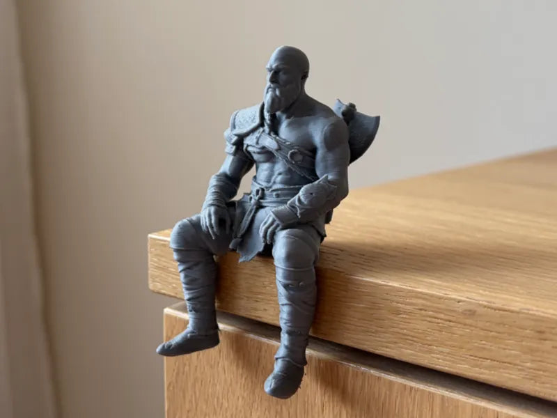 052 Kratos Sitting on Ledge Shelf Figure  God of War