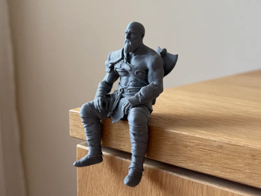 052 Kratos Sitting on Ledge Shelf Figure  God of War