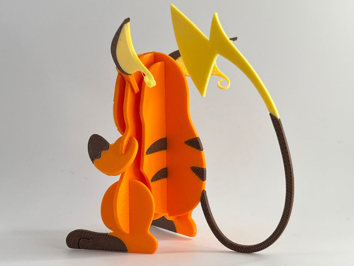 3D Printed Raichu DIY Puzzle Model Kit | Buildable Collectible Figure