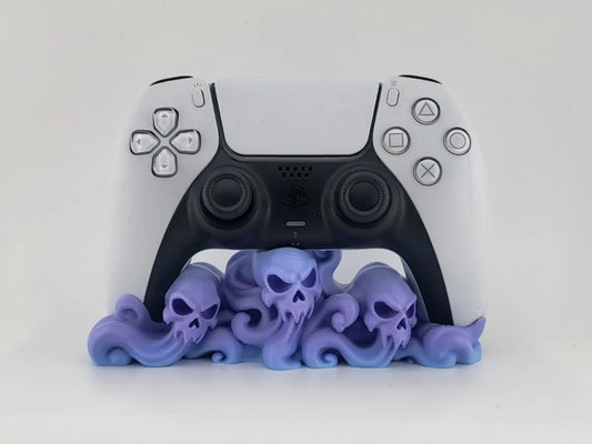 PS5 Skull Smoke Controller Stand Gaming Desk Decor_01
